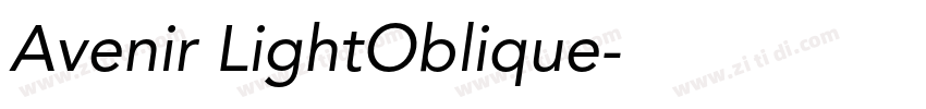 Avenir LightOblique字体转换 Avenir LightOblique字体转换